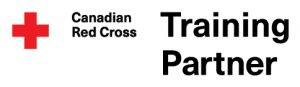 Canadian Red Cross Training Partner logo. Red Cross with black writing.